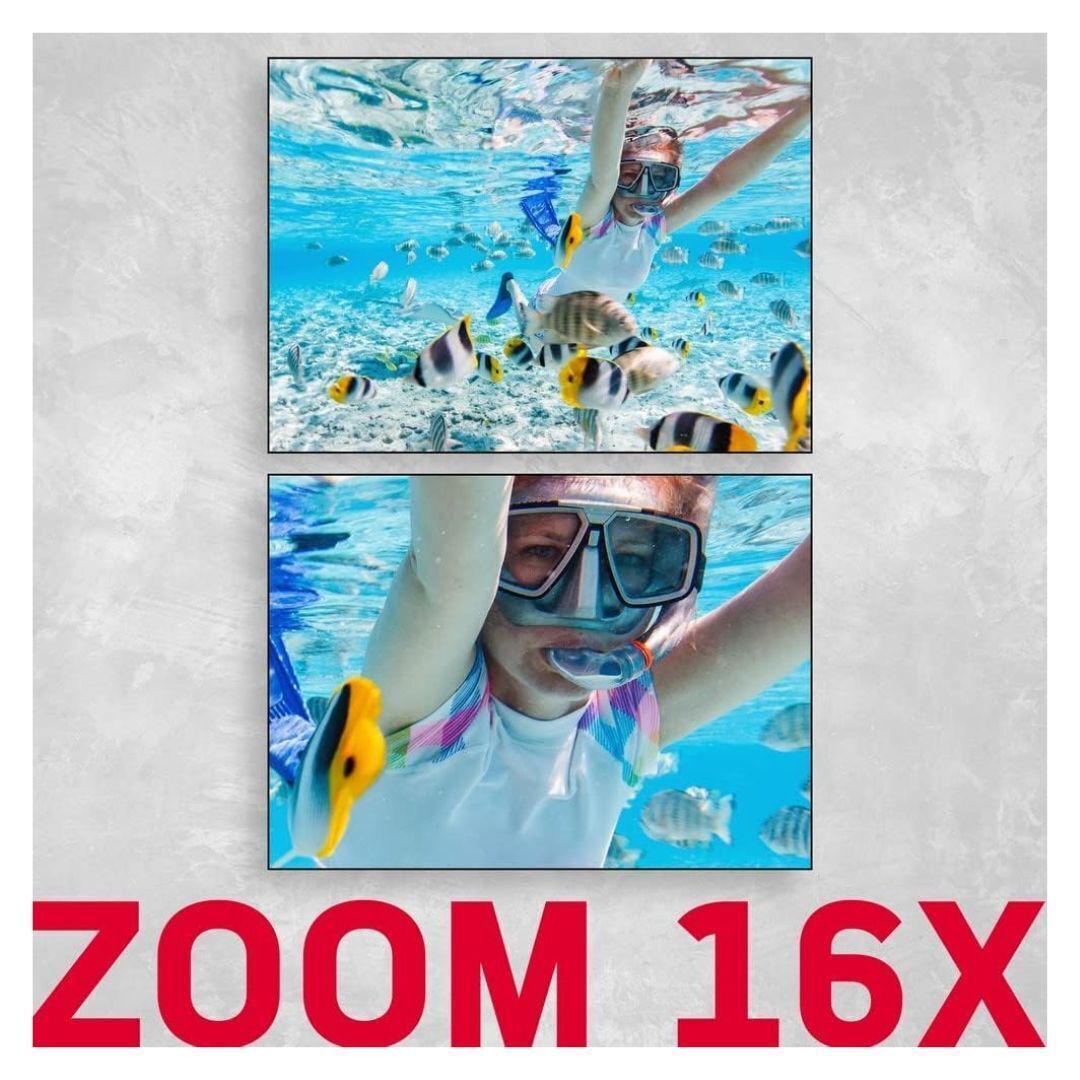 AGFAPhoto WP8000 24MP Waterproof Digital Camera with 3x Optical Zoom and Full-Frame Sensor (Blue)