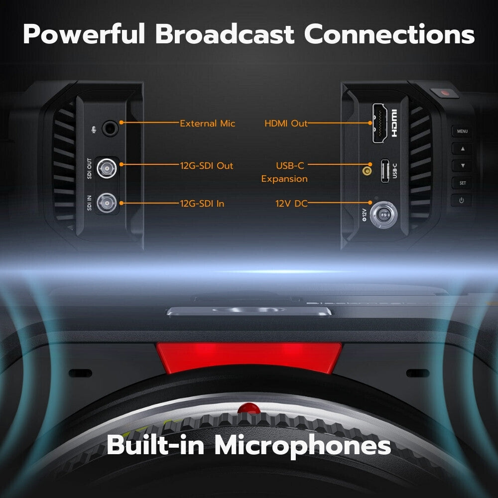 Blackmagic Design Micro Studio Camera 4K G2 with Lens and Battery for Canon EOS 5D Mark II Bundle