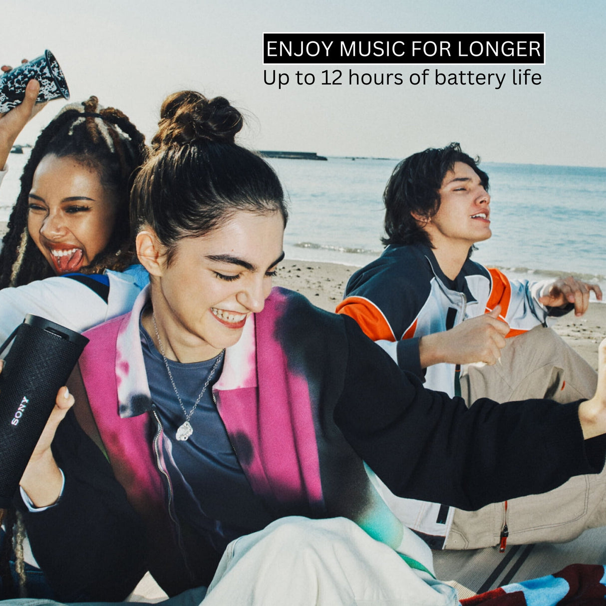 Sony ULT FIELD 1 Bluetooth Wireless Portable Speaker with Echo Canceling Tech (Black, 2-Pack) Bundle