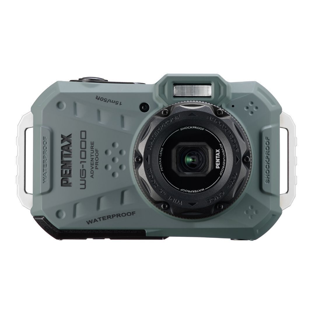 Pentax WG-1000 All-Weather Compact Camera with 4x Optical Zoom and 20 Color Modes (Olive)