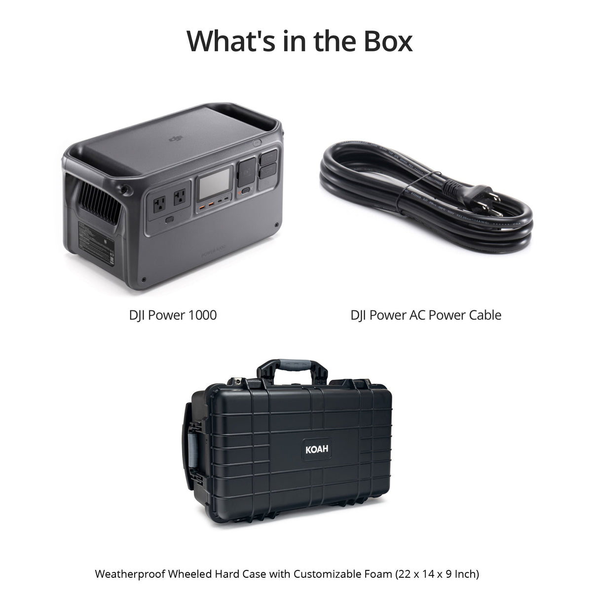 DJI Power 1000 with Weatherproof Wheeled Hard Case with Customizable Foam bundle