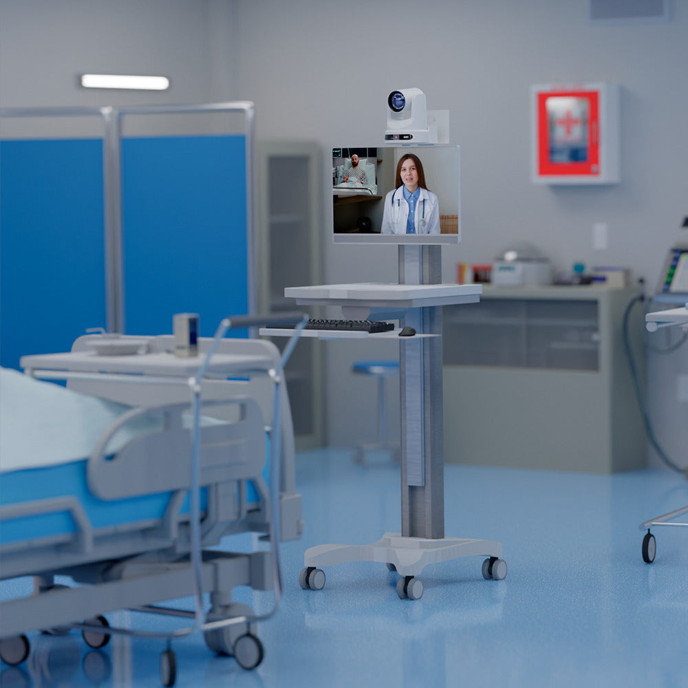 PTZOptics Move SE 30x 1080p Full HD Advanced PTZ Auto-Tracking Pan Tilt Zoom Camera (White) Bundle