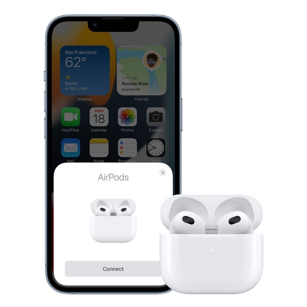 Apple 3rd Generation Lightweight Water-Resistant AirPods with Lightning Charging Case (Refurbished)