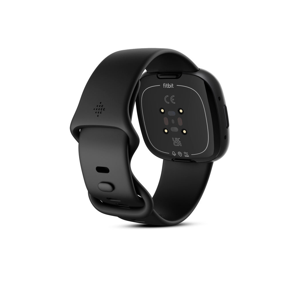 Fitbit Versa 4 Thin Lightweight Aluminum Fitness Smartwatch with Color Touchscreen (Black Graphite)