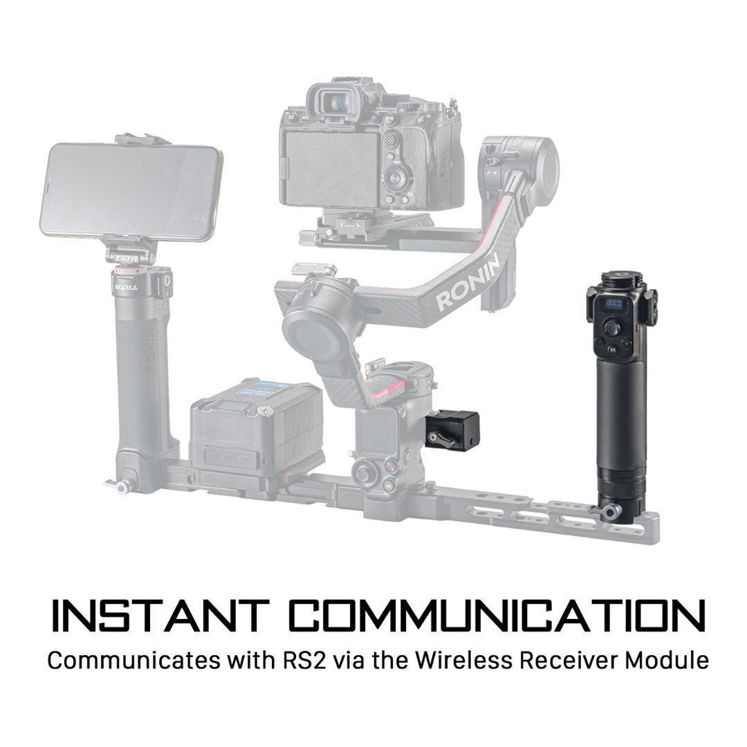 Tilta Remote Control Handle for Advanced Ring Grip for DJI Gimbals with Aluminum Alloy Body (Black)