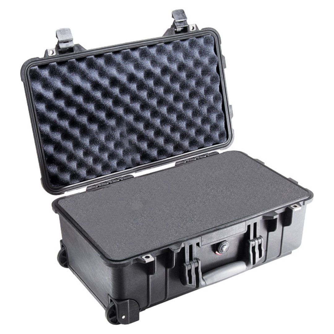 Pelican 1510 Protector Carry-On Case with Foam and Automatic Pressure Equalization Valve (Black)