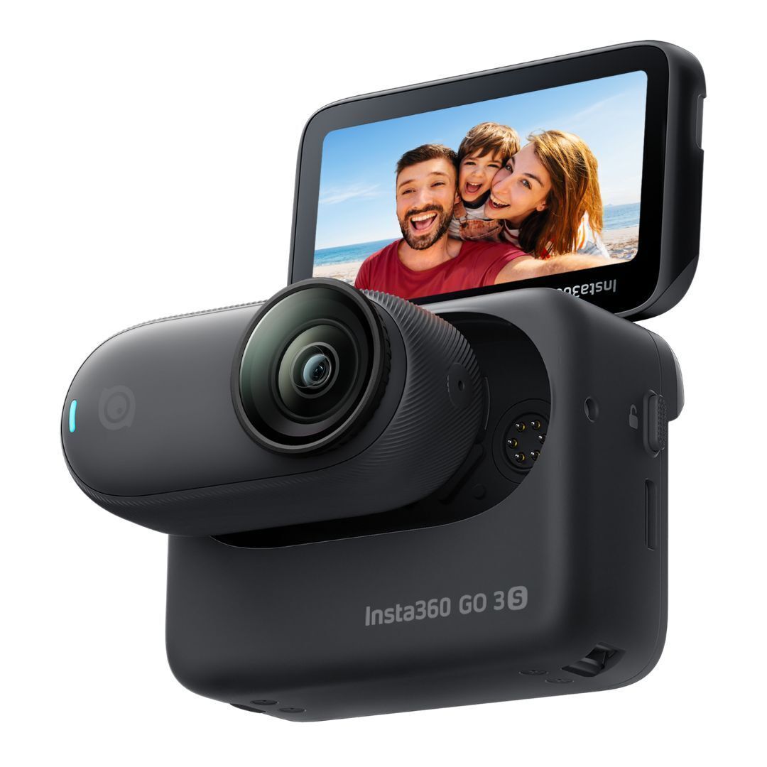 Insta360 GO 3S Action Camera with Compact Design and 4K Video Resolution (128GB, Midnight Black)