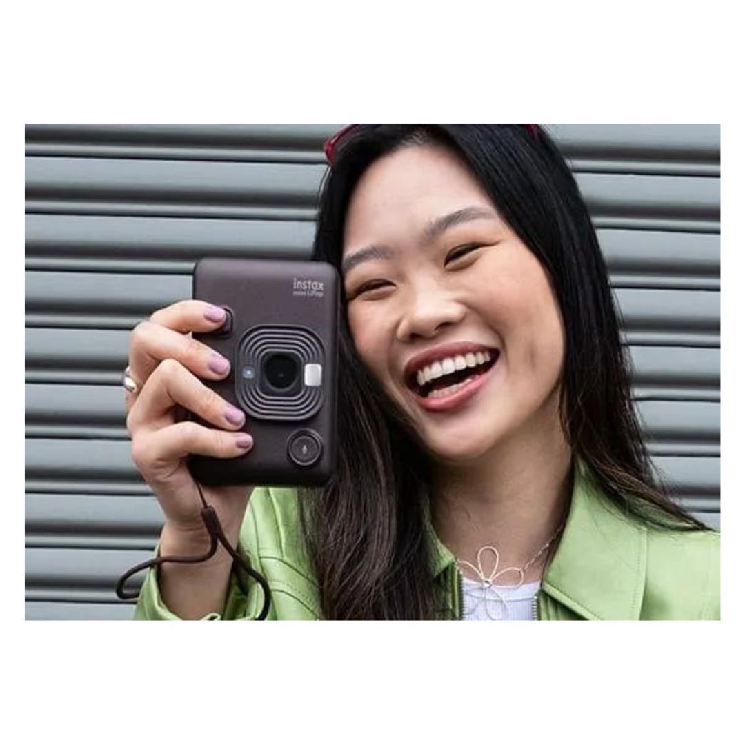 Fujifilm Instax Mini LiPlay Hybrid Instant Camera and Smartphone Printer (Deep Bronze)