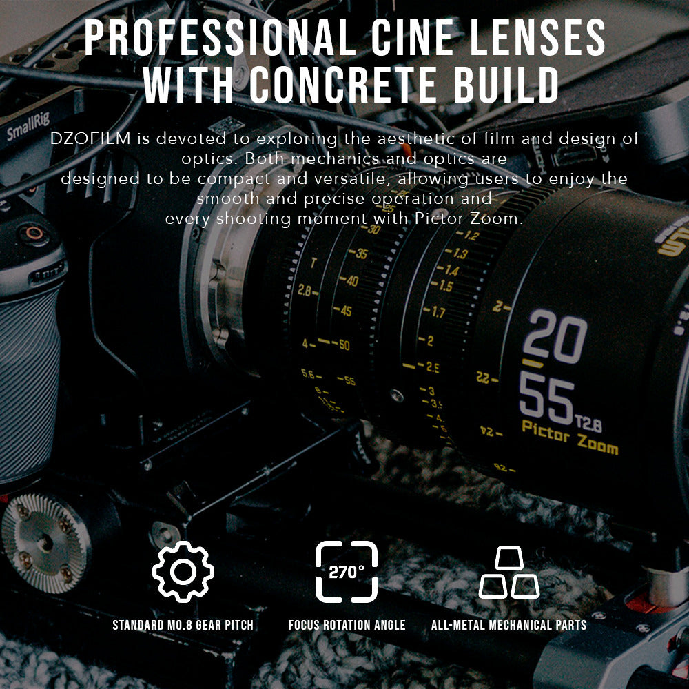 DZOFilm Pictor Zoom 50-125mm T2.8 Super 35 Parfocal Lens (PL Mount and EF Mount) Bundle