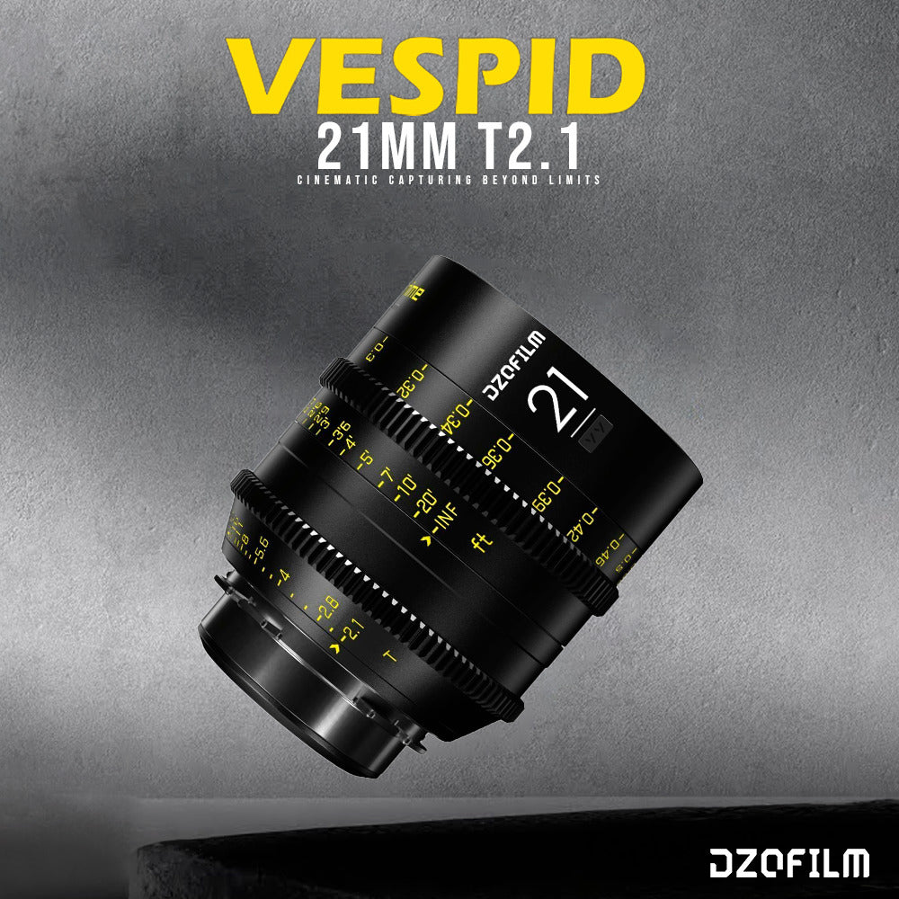 DZOFilm Vespid 21mm T2.1 Lens for Soft and Natural Bokeh (PL and EF Mounts) with Carry Case Bundle