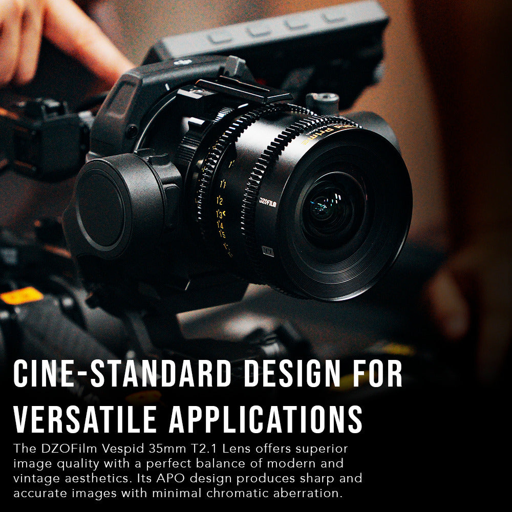DZOFilm Vespid 35mm T2.1 Lens for Soft and Natural Bokeh (PL Mount) with Hard Carry Case Bundle
