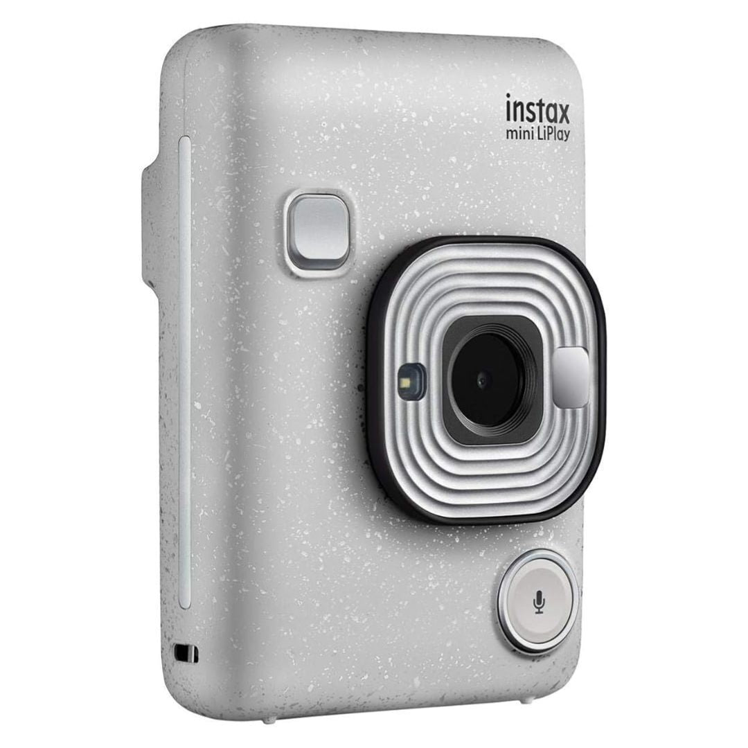 Fujifilm Instax Mini Liplay Compact Camera with Frames and Filters (Stone White)