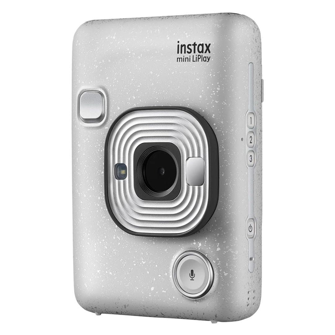 Fujifilm Instax Mini Liplay Compact Camera with Frames and Filters (Stone White)