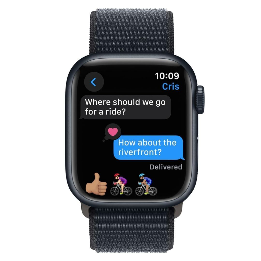 Apple Watch Series 9 GPS 41mm Midnight Aluminum Case with Midnight Sport Loop with Blood Oxygen App