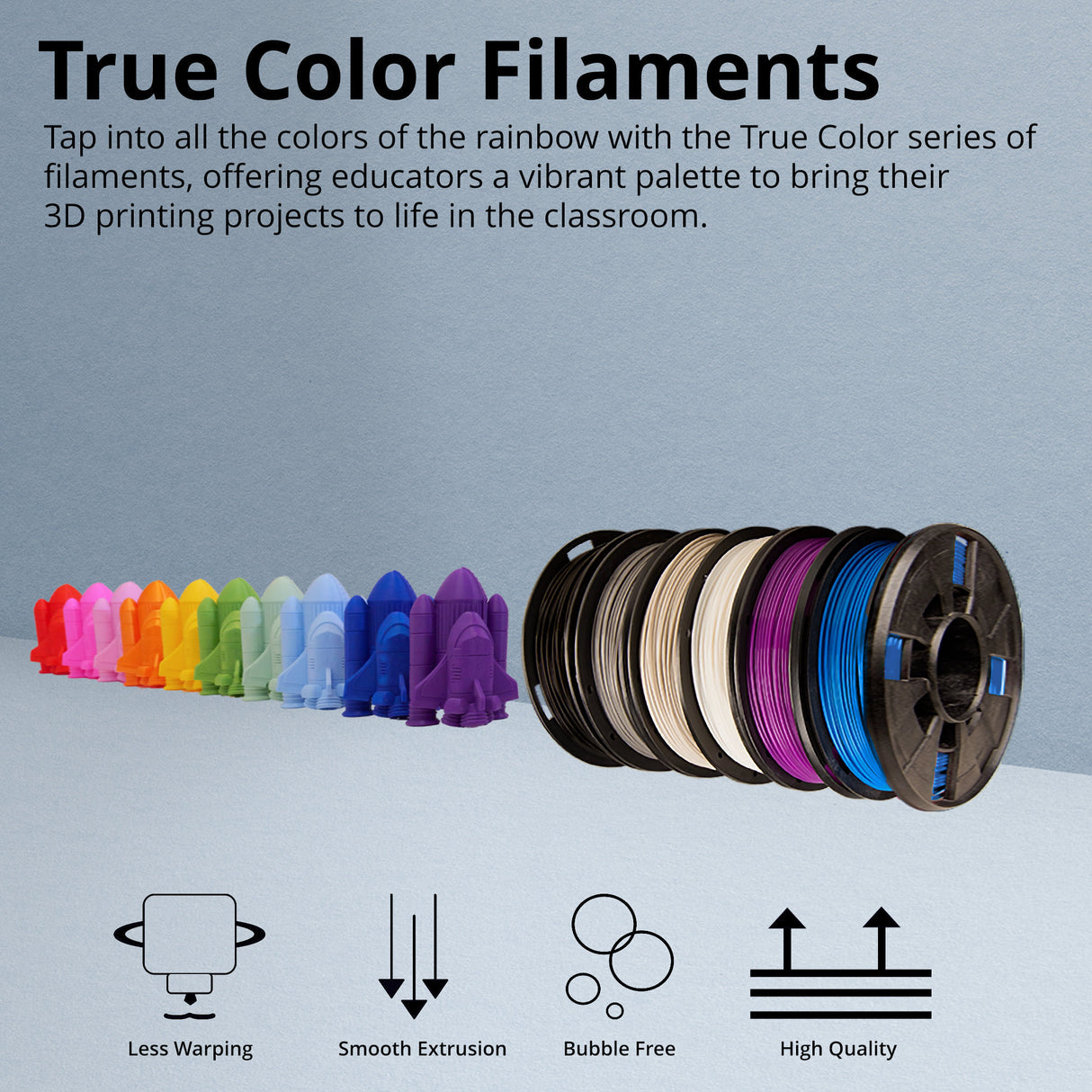 MakerBot PLA 3D Printing Filament Small Spool for Replicator Mini and Mini+ 3D Printers (True Blue)
