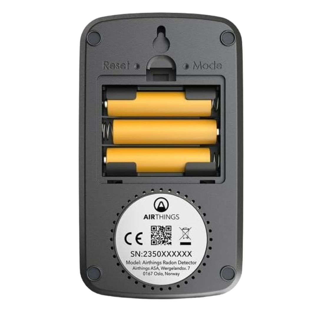 Airthings Corentium Battery-Operated Lightweight Digital Home Radon Detector with LCD Display