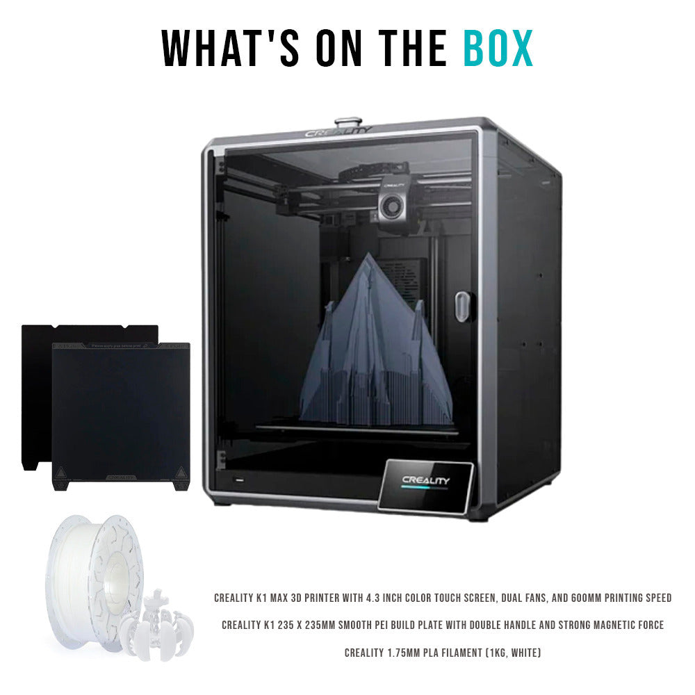 Creality K1 Max 3D Printer with Creality K1 Smooth PEI Build Plate Bundle