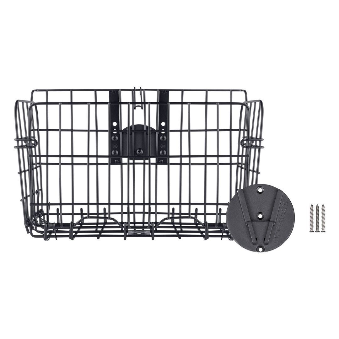 Westcott Float Wall Mount Storage Basket by Lindsay Adler with Tight Mesh for Garages and Closet