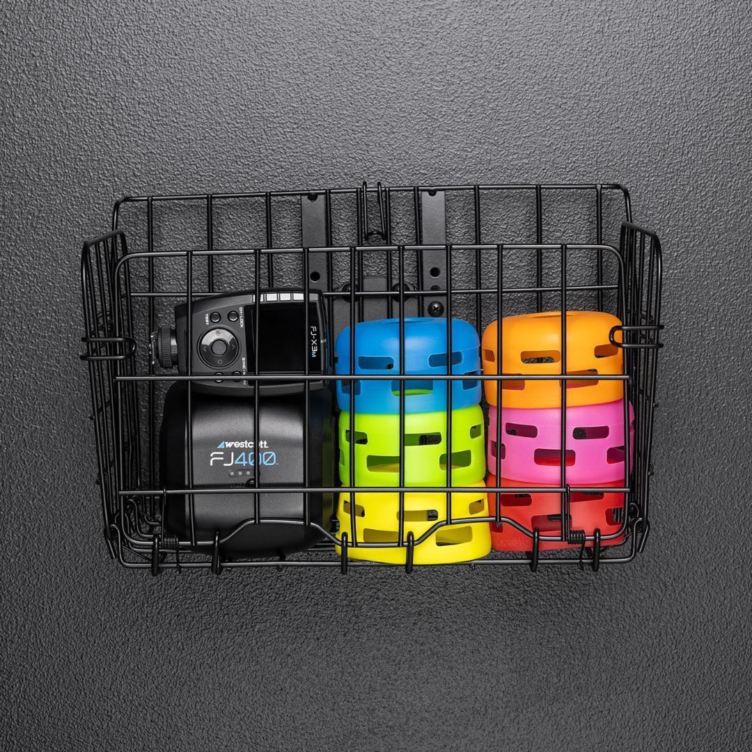 Westcott Float Wall Mount Storage Basket by Lindsay Adler with Tight Mesh for Garages and Closet
