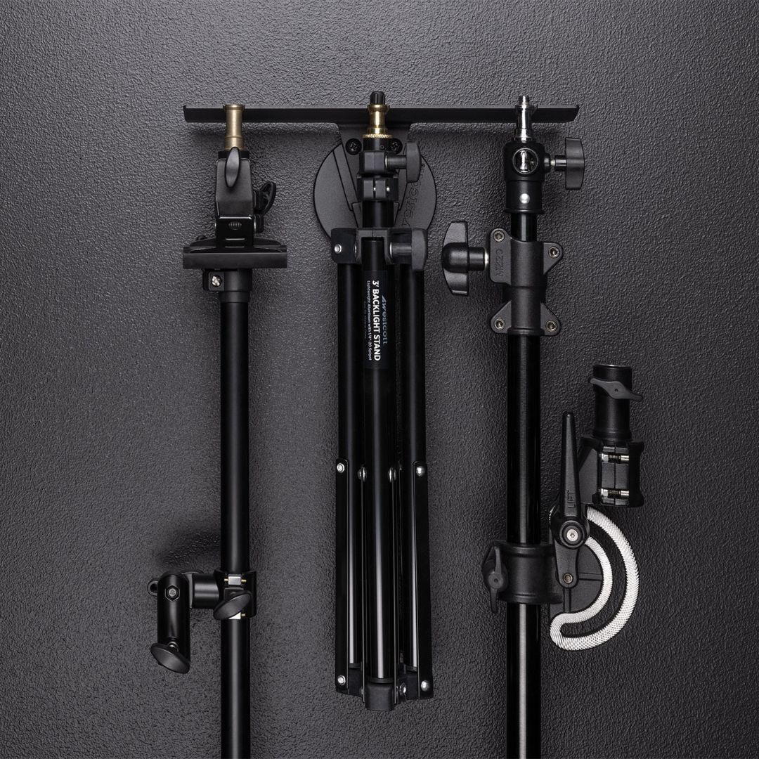 Westcott Float Wall Mount Light Stand Hanger by Lindsay for 3 Light Stands