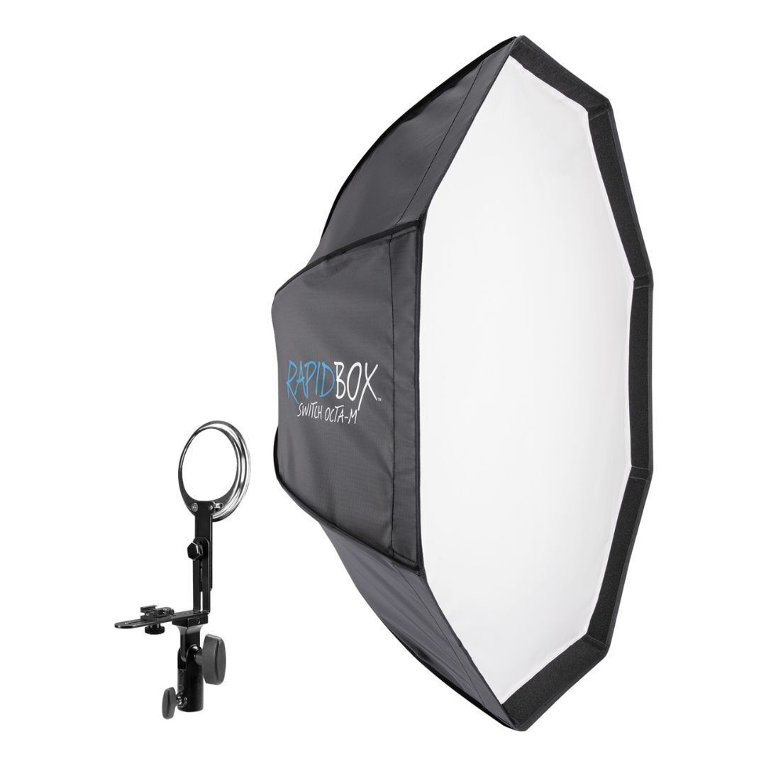 Westcott Rapid Box Switch Bundle with Octa-M Light Modifier for Round Head Speedlite Insert (Black)