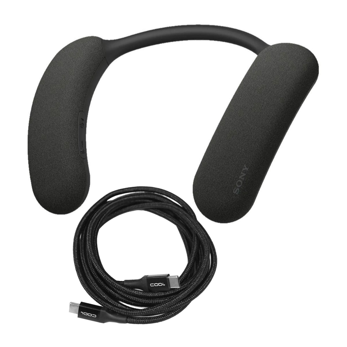 Sony Bravia Theater U Wearable TV Speaker with 360 Spatial Sound Technology (Black) Bundle