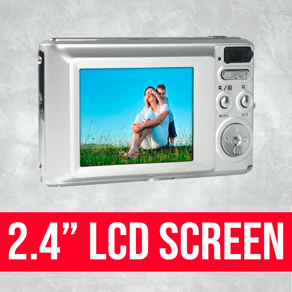 Agfa Photo DC5500 Compact Digital Camera (Gray) with Camera Case (Black and Galaxy Blue) Bundle