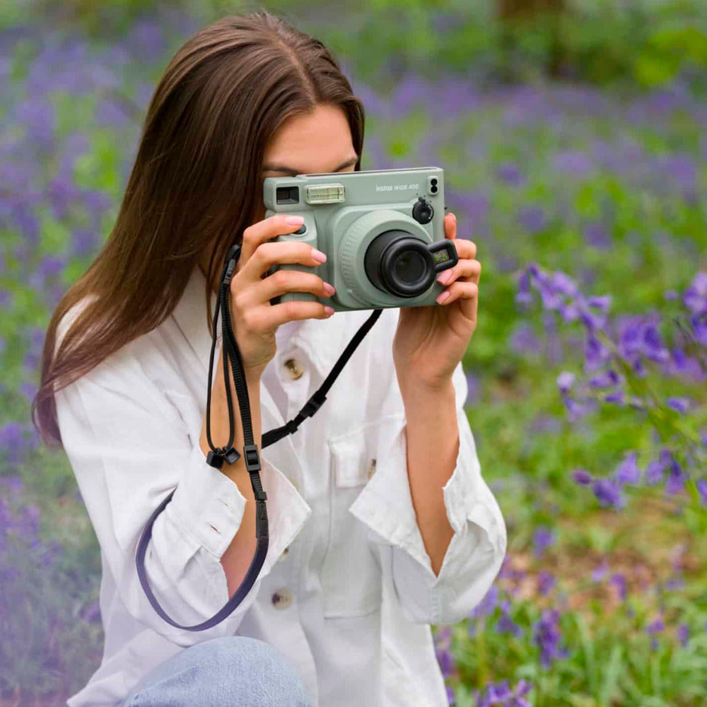 Fujifilm Instax Wide 400 Camera with Built-In Automatic Electronic Flash and Self-Timer (Green)