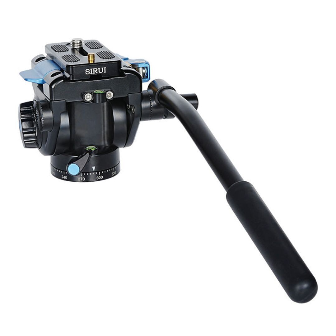 Sirui VA-5X Fluid Video Head with Quick Release Plate, Panorama Base, and Aluminum Body (Black)