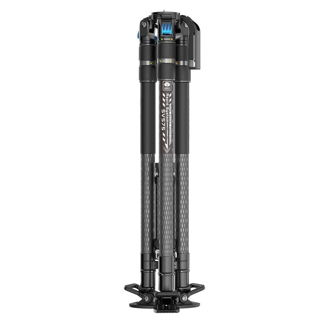 Sirui SVS75 Rapid-System One-Step Height Adjustment Carbon Fiber Tripod with SVH15 Fluid Head