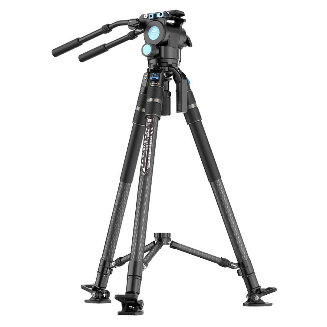 Sirui SVS75 Rapid-System One-Step Height Adjustment Carbon Fiber Tripod with SVH15 Fluid Head