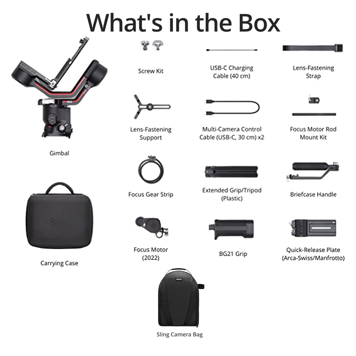 DJI RS 3 Gimbal Stabilizer Combo with Sling Camera Bag Bundle