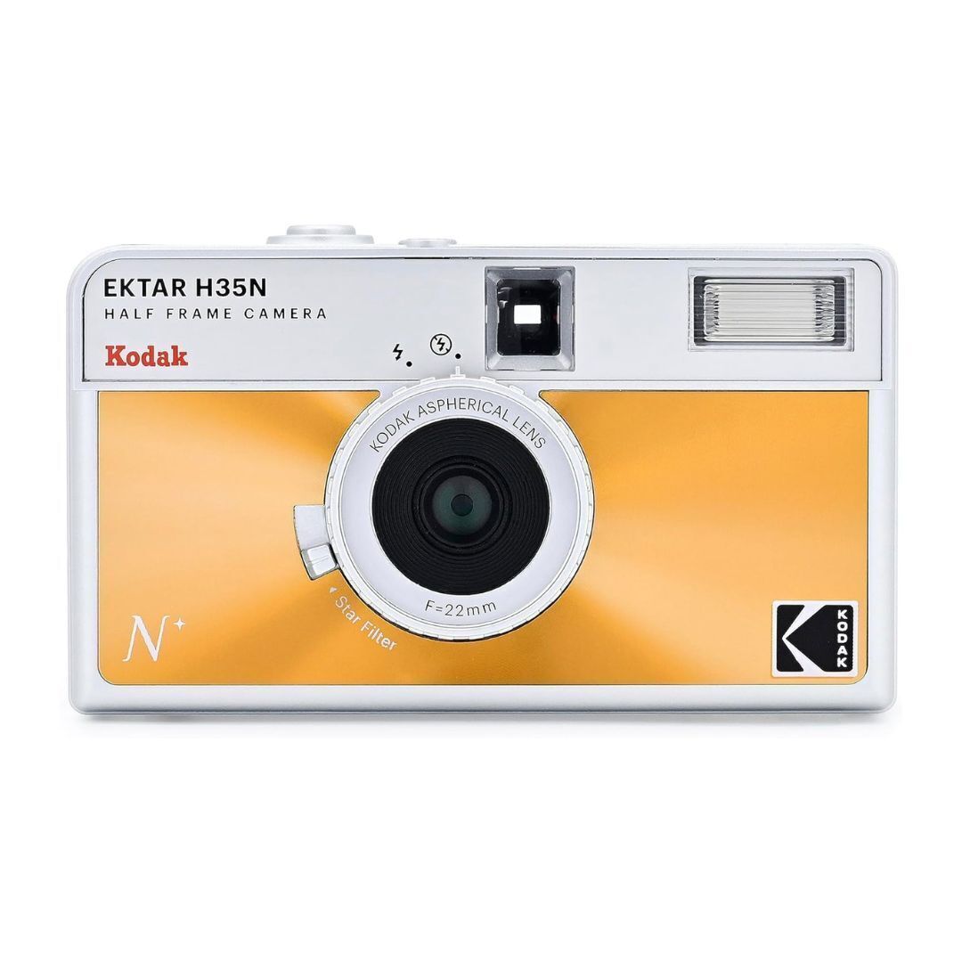 Kodak Ektar H35N 35mm Half Frame Film Camera Bundle with Ultramax 400 24 Exp Film (Glazed Orange)