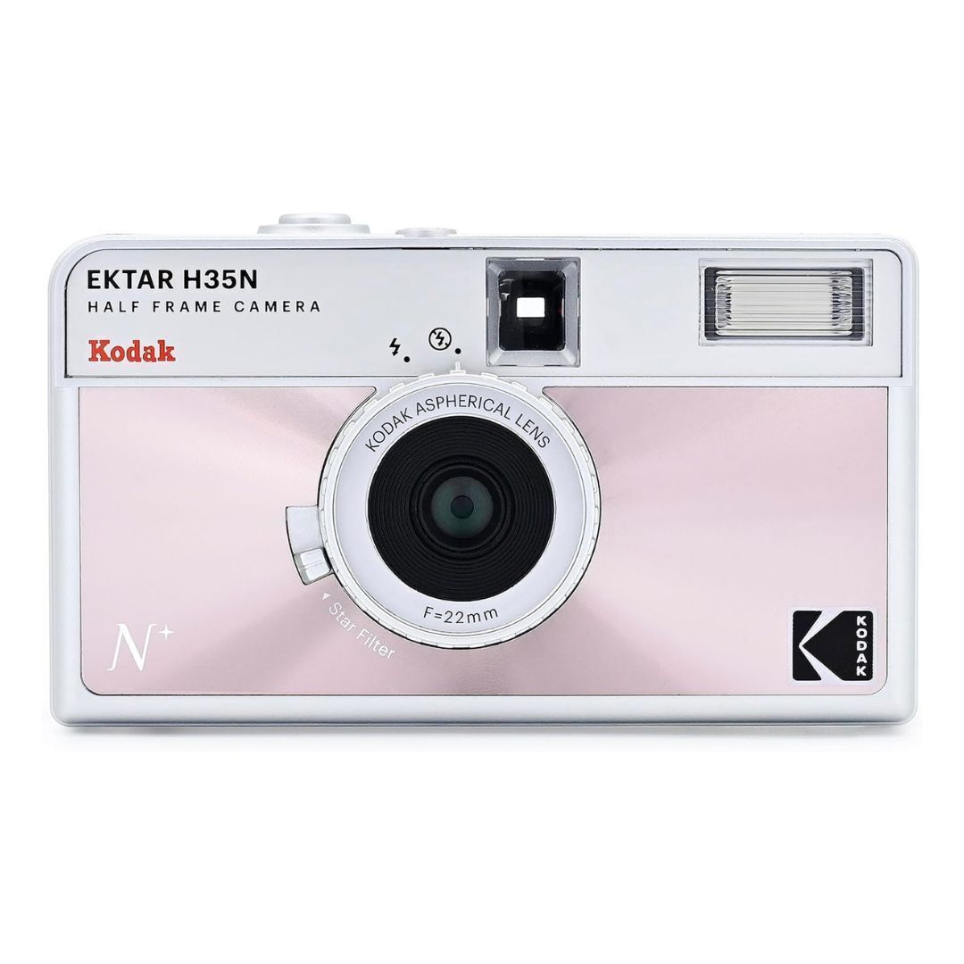 Kodak Ektar H35N 35mm Half Frame Film Camera Bundle with Ultramax 400 24 Exp Film (Glazed Pink)