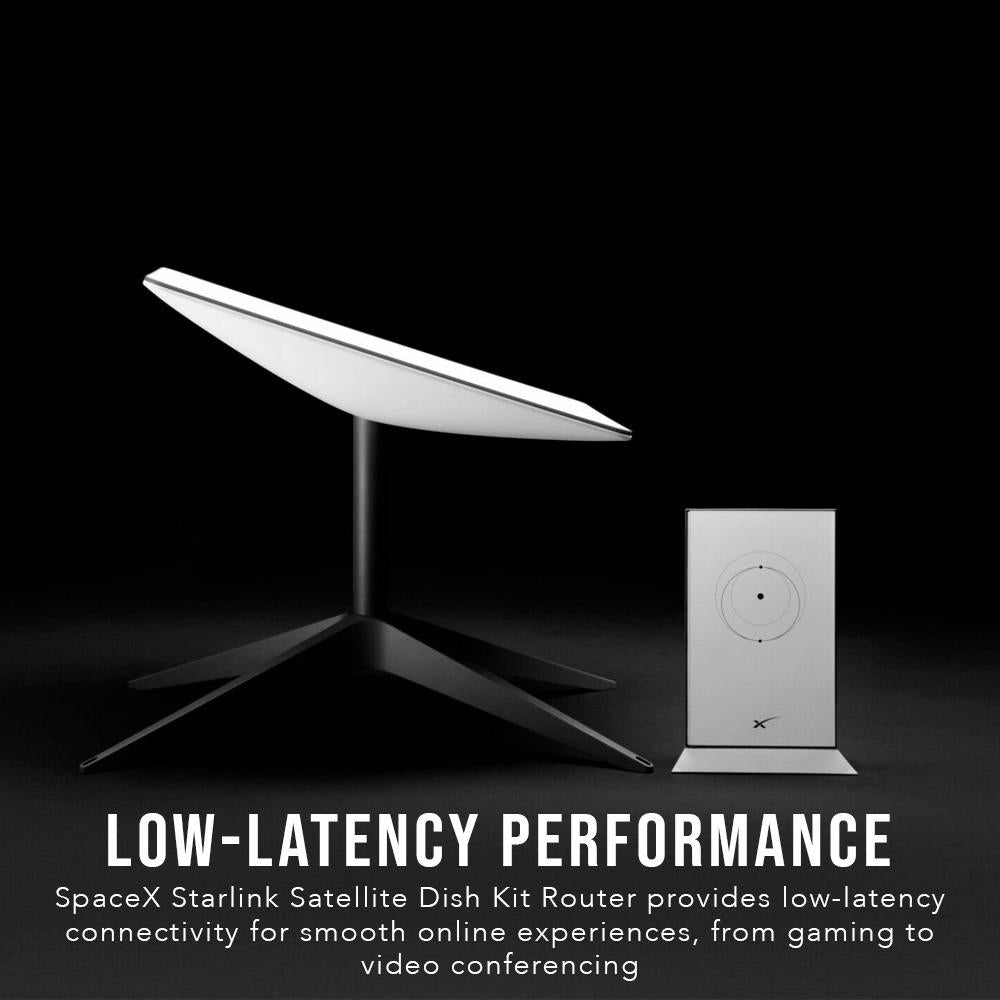 SpaceX Starlink Standard Actuated Satellite Dish Kit Router with AC Dual Band Wi-Fi System (White)
