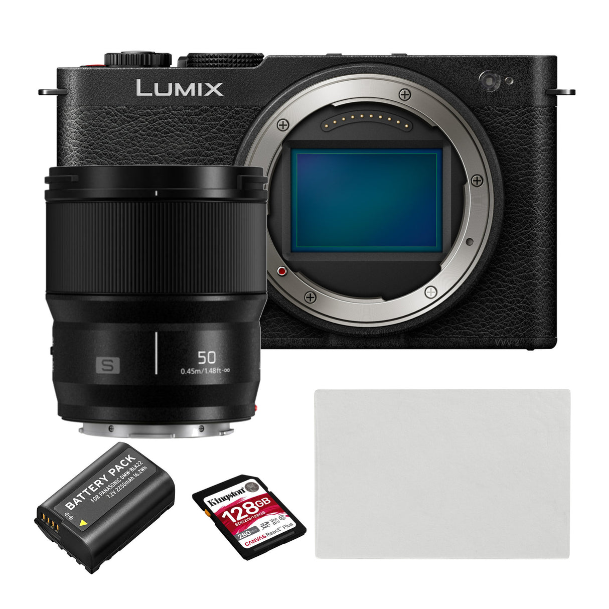 Panasonic LUMIX S9 Full Frame Camera Body with Phase Auto Focus and Panasonic LUMIX S Lens Bundle