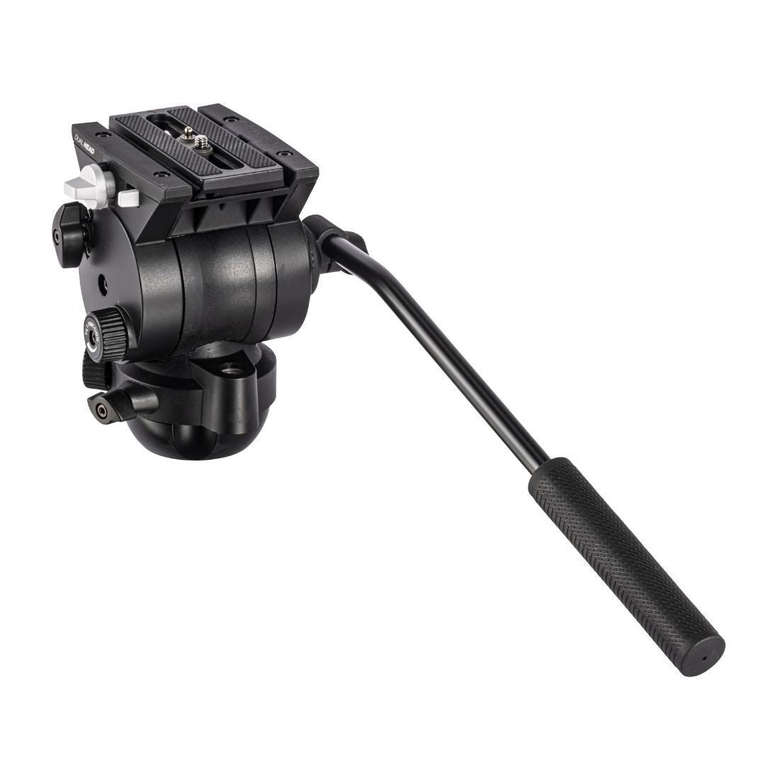Libec TH-VH Friction Video Head with 75mm Ball, Flat Base, Quick-Release Plate and Pan Handle
