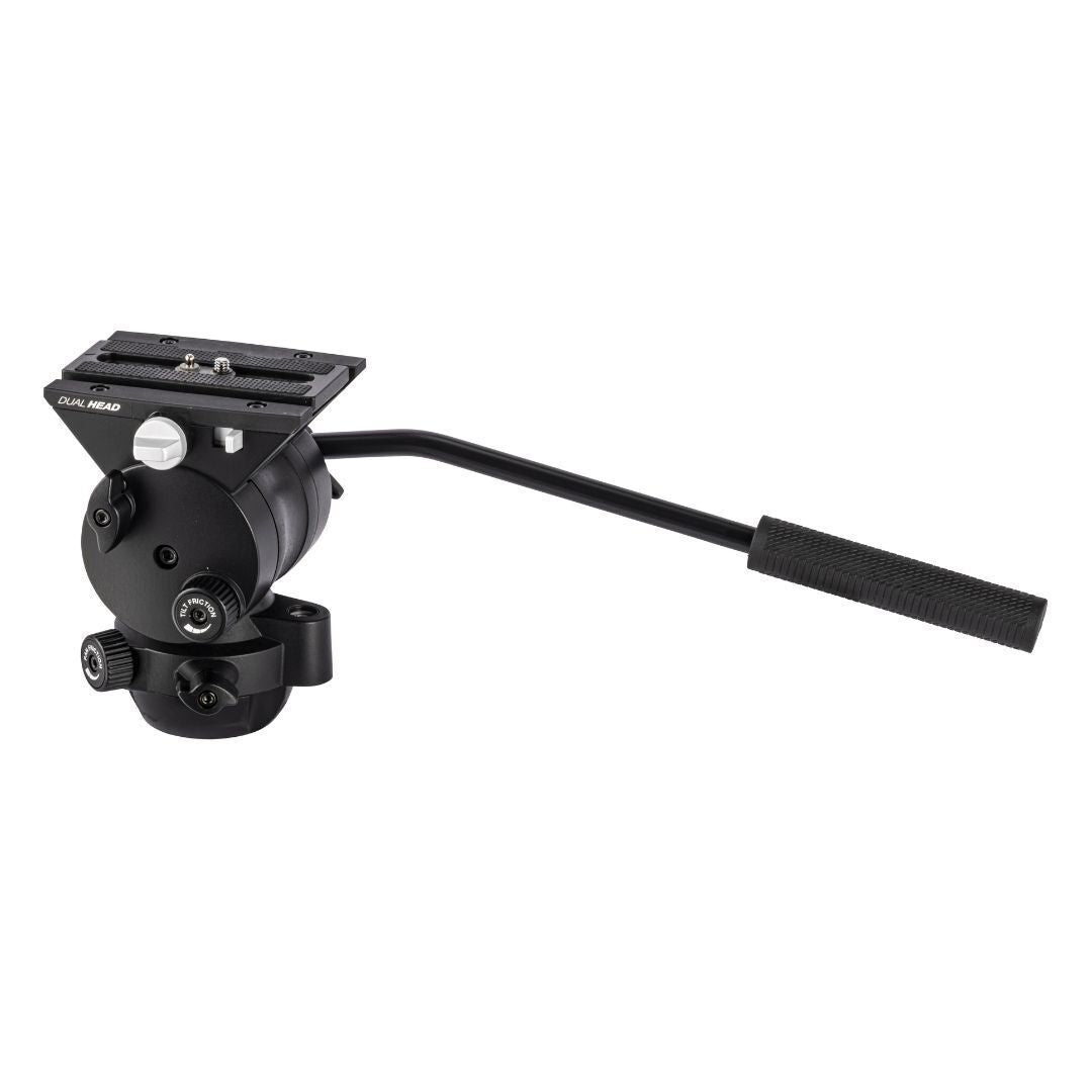 Libec TH-VH Friction Video Head with 75mm Ball, Flat Base, Quick-Release Plate and Pan Handle