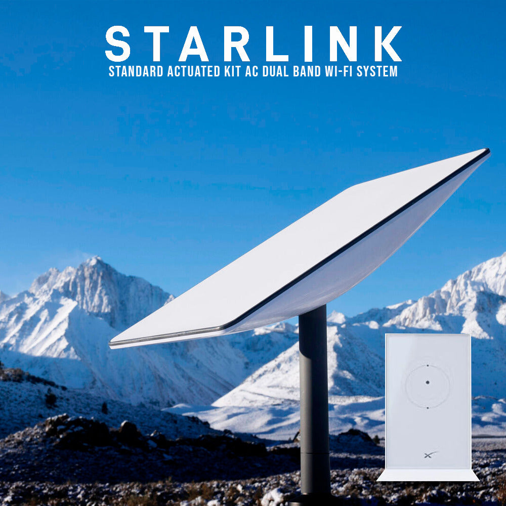 Starlink Standard Actuated Kit AC Dual Band Wi-Fi System (White) with Focus Camera Plug Set Bundle