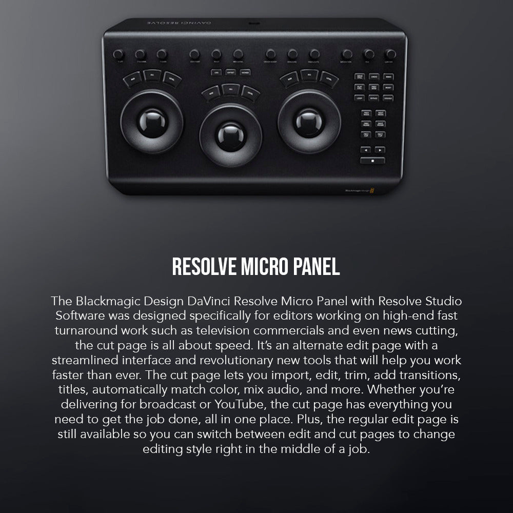 Blackmagic Design DaVinci Resolve Editor Keyboard with Blackmagic Design DaVinci Resolve Bundle