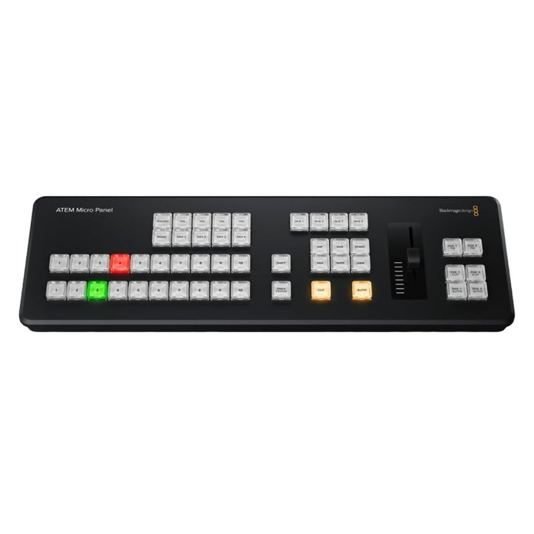 Blackmagic Design ATEM Micro Live Stream Switcher Panel with 50 Tri-Color LED Backlit Buttons