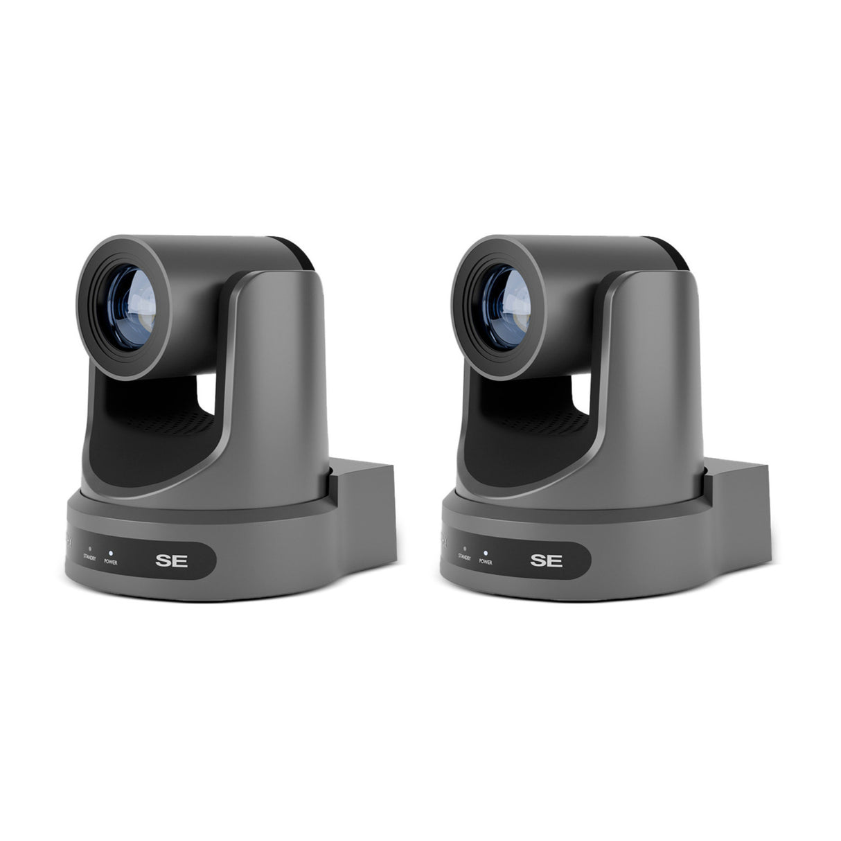 PTZOptics Move SE 30x 1080p PTZ Auto-Tracking Pan Tilt Zoom Camera Bundle (Gray, 2-Pack)