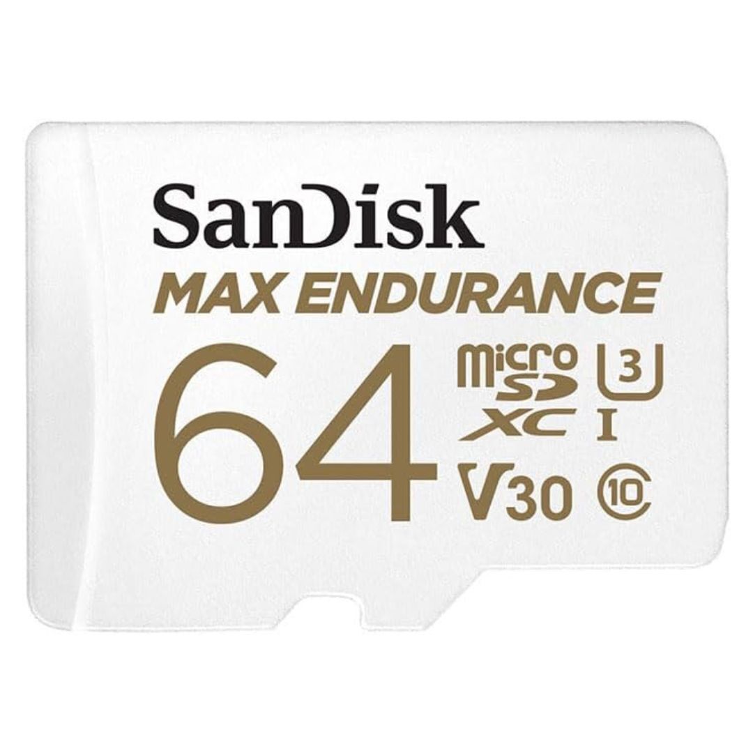 SanDisk MAX ENDURANCE UHS-I C10 MicroSDXC 64GB Memory Card with 100MBPS Read and 40MBPS Write Speed