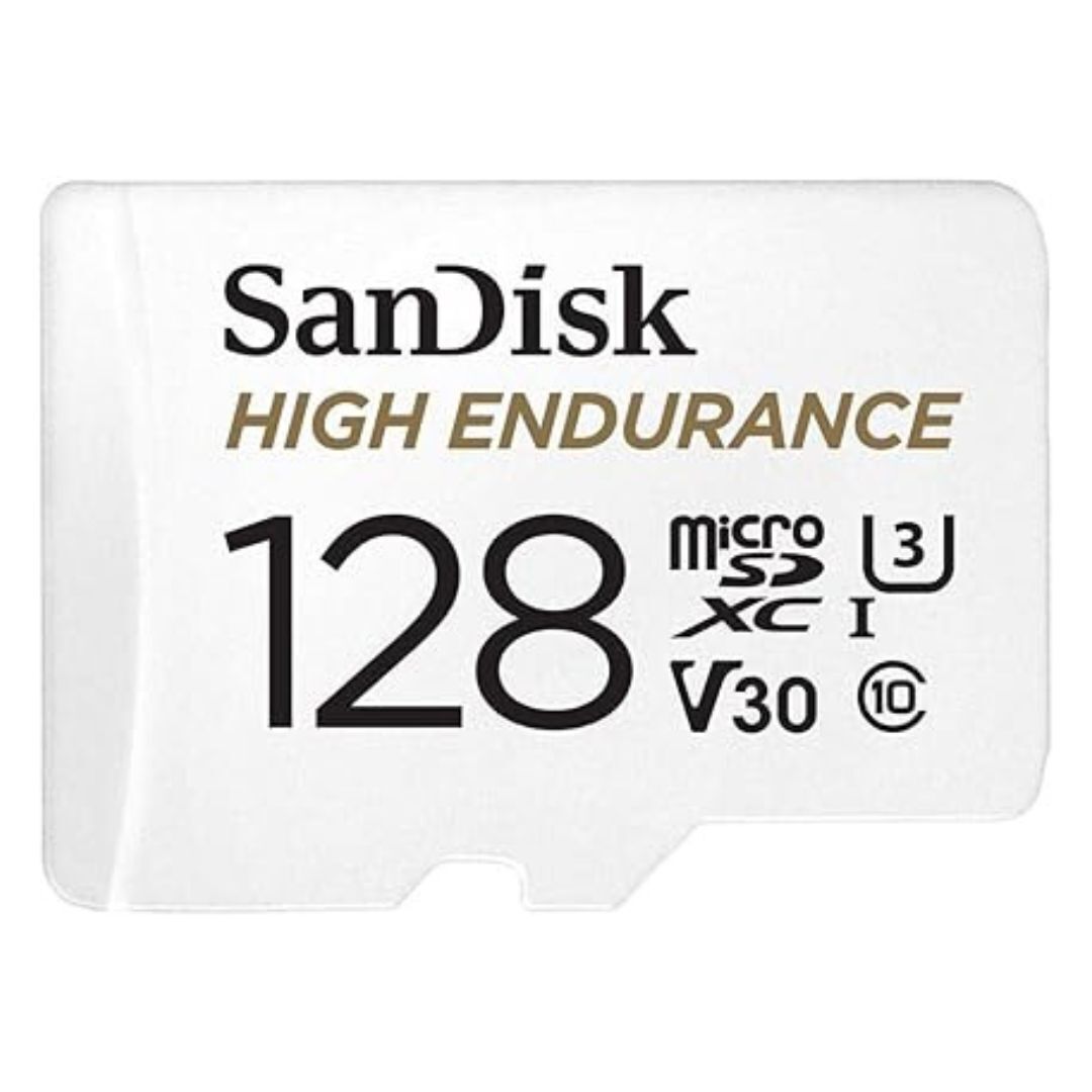SanDisk High Endurance UHS-I MicroSDXC Memory Card with SD Adapter and 100MBPS Read Speed (128GB)