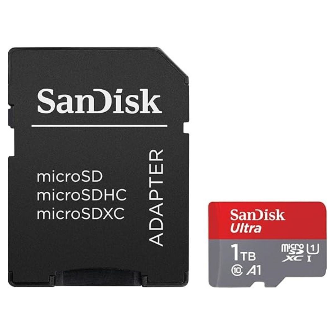 SanDisk Ultra UHS-I MicroSDXC Memory Card with SD Adapter and 150MBPS Speed for Smartphones (1TB)