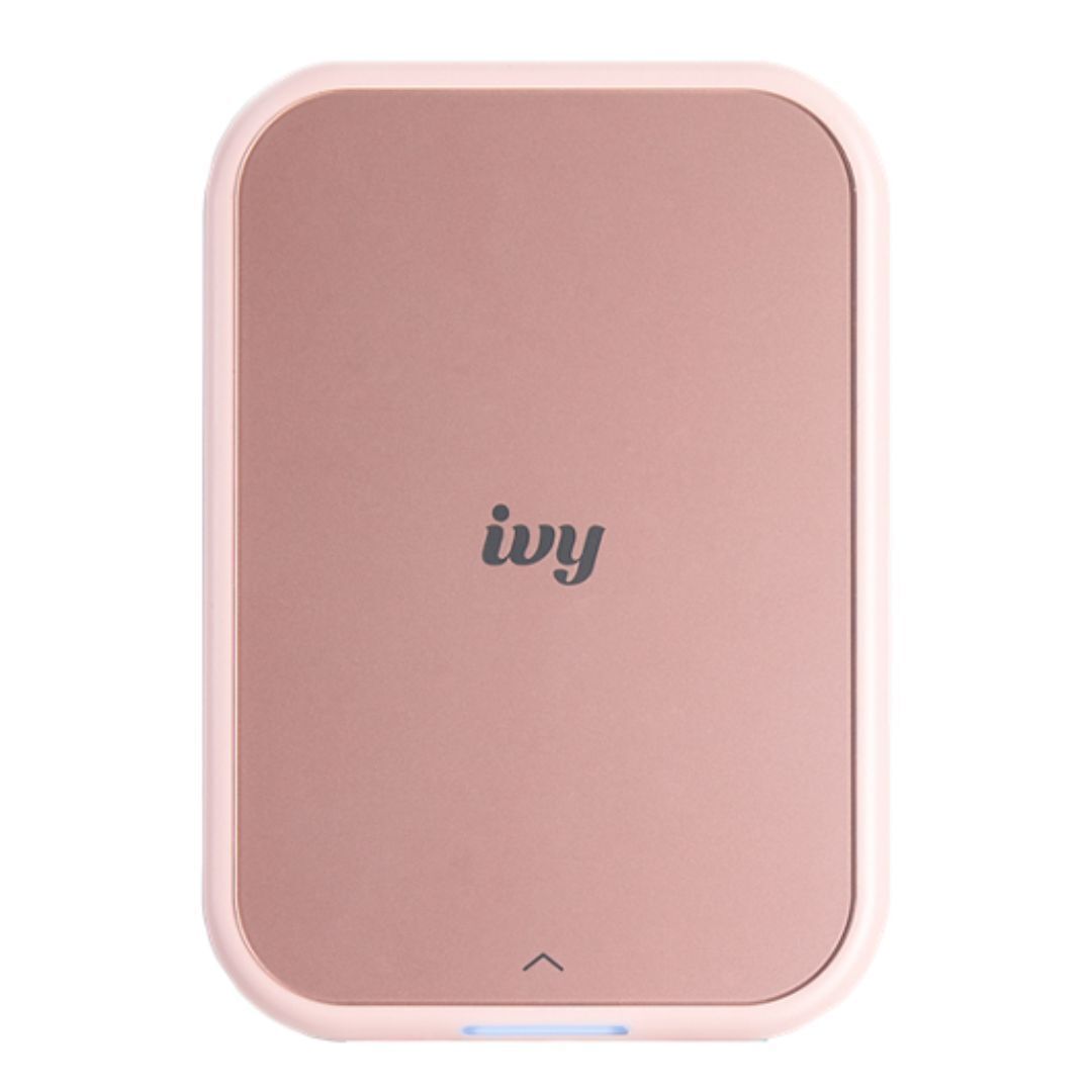 Canon IVY 2 Mini Compact Photo Sticker Printer with LED Light Bar and Built-In Battery (Blush Pink)
