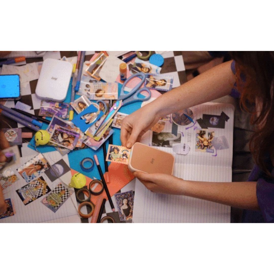 Canon IVY 2 Mini Compact Photo Sticker Printer with LED Light Bar and Built-In Battery (Blush Pink)