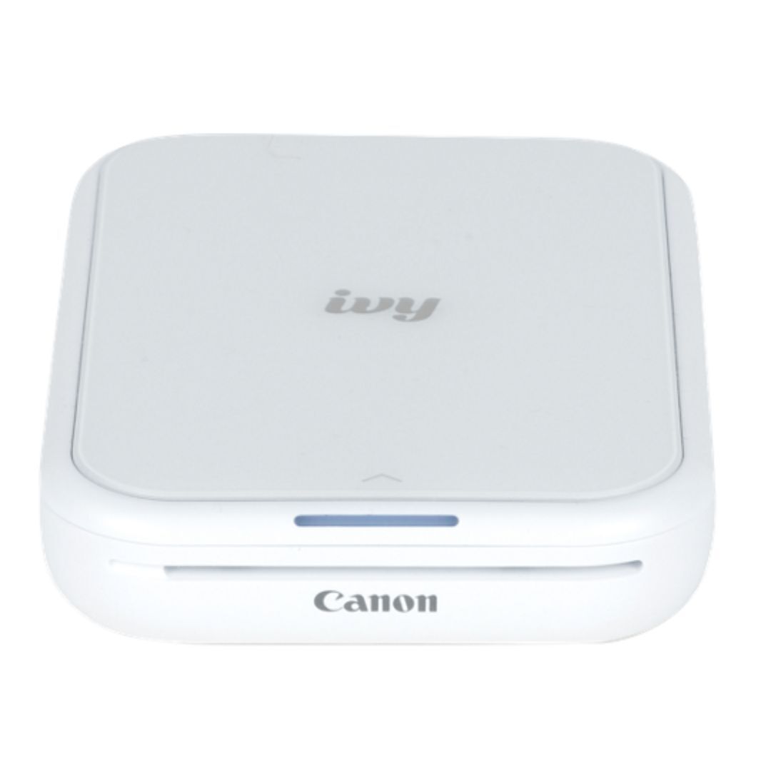 Canon IVY 2 Mini Compact Photo Sticker Printer with LED Light Bar and Built-In Battery (Pure White)