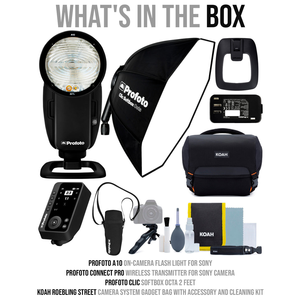 Profoto A10 On-Camera Flash Light for Sony with Profoto Connect Pro Wireless Transmitter Bundle