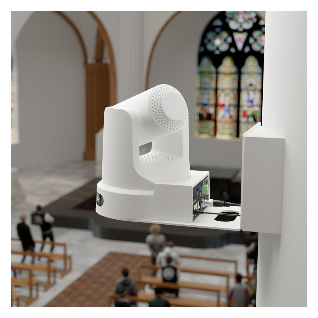 PTZOptics Move SE 30x 1080p Full HD Advanced PTZ Auto-Tracking Zoom Camera (White, 3-Pack) Bundle